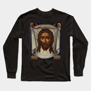 The Veronica Veil Shroud of Turin Jesus Holy Face Long Sleeve T-Shirt